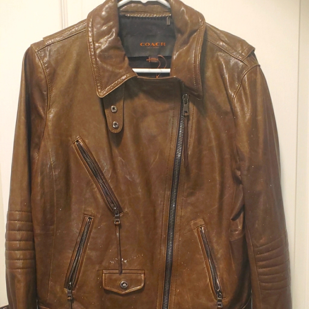 Coach all leather Motorcycle jacket..